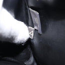 Bally Chain Shoulder Bag Leather Black Gold Tone Auth BA16494-25