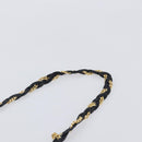 Bally Chain Shoulder Bag Leather Black Gold Tone Auth BA16494-9