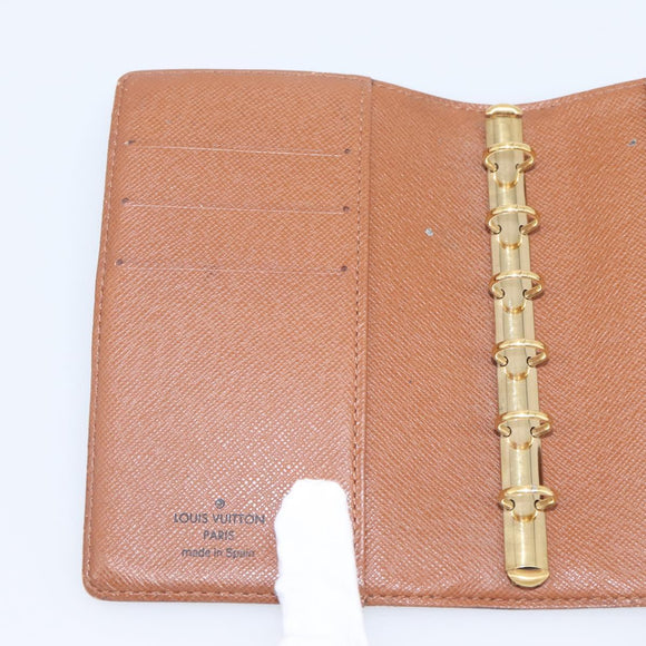 LOUIS VUITTON Monogram Agenda PM Day Planner Cover R20005 LV Auth BA16496