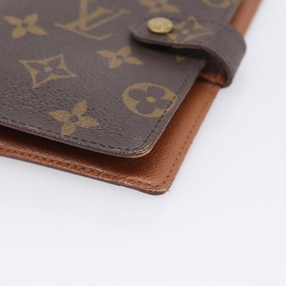 LOUIS VUITTON Monogram Agenda PM Day Planner Cover R20005 LV Auth BA16496