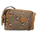 GUCCI MicroGG Disney Mickey Mouse Shoulder Bag PVC Beige 602536 Auth BA16497M-1