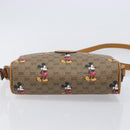 GUCCI MicroGG Disney Mickey Mouse Shoulder Bag PVC Beige 602536 Auth BA16497M-10
