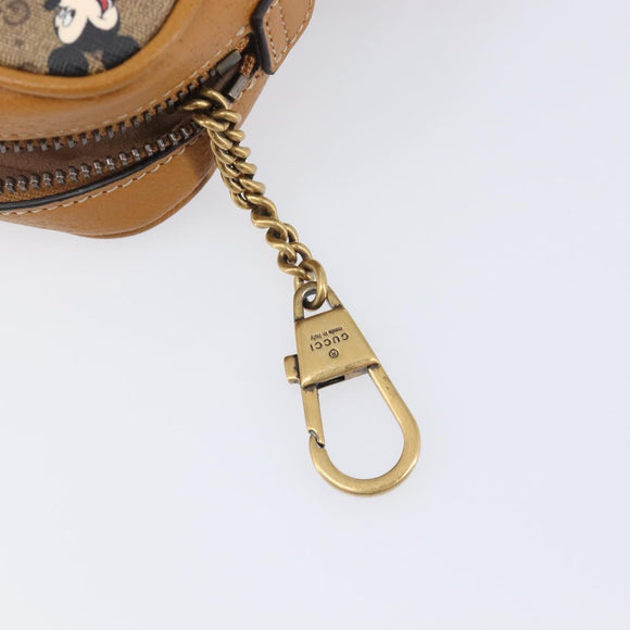 GUCCI MicroGG Disney Mickey Mouse Shoulder Bag PVC Beige 602536 Auth BA16497M