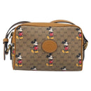 GUCCI MicroGG Disney Mickey Mouse Shoulder Bag PVC Beige 602536 Auth BA16497M-2