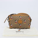 GUCCI MicroGG Disney Mickey Mouse Shoulder Bag PVC Beige 602536 Auth BA16497M-26