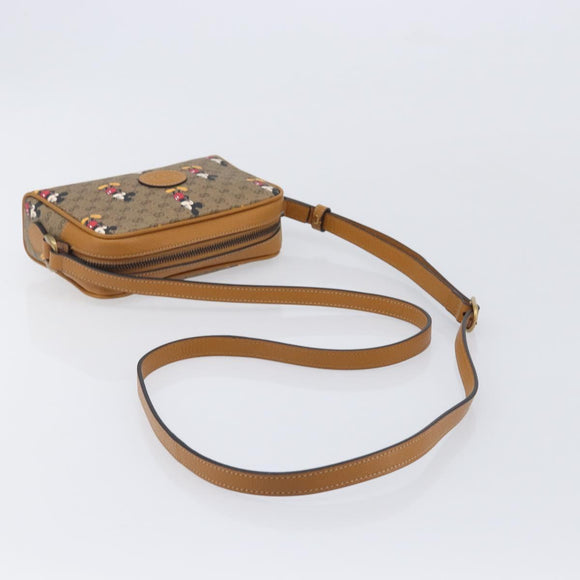 GUCCI MicroGG Disney Mickey Mouse Shoulder Bag PVC Beige 602536 Auth BA16497M