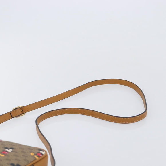 GUCCI MicroGG Disney Mickey Mouse Shoulder Bag PVC Beige 602536 Auth BA16497M