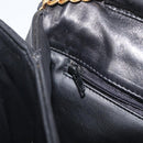 Bally Chain Shoulder Bag Leather Black Gold Tone Auth BA16503-21