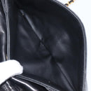 Bally Chain Shoulder Bag Leather Black Gold Tone Auth BA16503-23