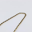 Bally Chain Shoulder Bag Leather Black Gold Tone Auth BA16503-8