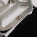 CHANEL Neck Strap Metal Black Silver CC Auth BA16508V-18