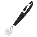 CHANEL Neck Strap Metal Black Silver CC Auth BA16508V-2