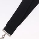 CHANEL Neck Strap Metal Black Silver CC Auth BA16508V-5