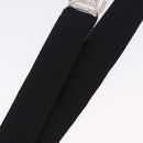 CHANEL Neck Strap Metal Black Silver CC Auth BA16508V-6