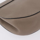 Chloe Chain Drew Shoulder Bag Leather Beige Gold Tone Auth BA16509-12