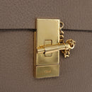 Chloe Chain Drew Shoulder Bag Leather Beige Gold Tone Auth BA16509-14