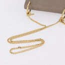 Chloe Chain Drew Shoulder Bag Leather Beige Gold Tone Auth BA16509-7