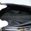 Christian Dior Trotter Canvas Hand Bag Black Gold Auth BA1651-10