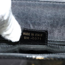 Christian Dior Trotter Canvas Hand Bag Black Gold Auth BA1651-12