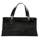 Christian Dior Trotter Canvas Hand Bag Black Gold Auth BA1651-2