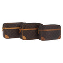 LOUIS VUITTON Monogram Compiegne 28 Clutch Bag 3 Set LV Auth BA16510-1