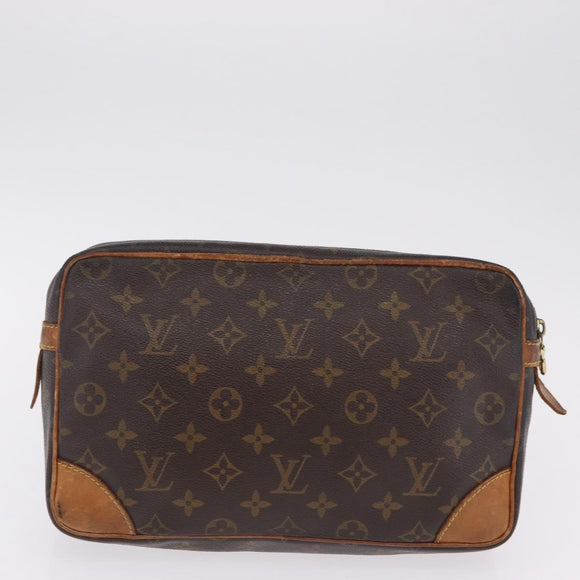 LOUIS VUITTON Monogram Compiegne 28 Clutch Bag 3 Set LV Auth BA16510