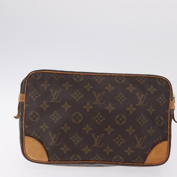 LOUIS VUITTON Monogram Compiegne 28 Clutch Bag 3 Set LV Auth BA16510