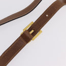 Salvatore Ferragamo Shoulder Bag Silk Red Brown Auth BA16513A-10