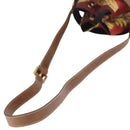 Salvatore Ferragamo Shoulder Bag Silk Red Brown Auth BA16513A-7