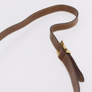 Salvatore Ferragamo Shoulder Bag Silk Red Brown Auth BA16513A-8