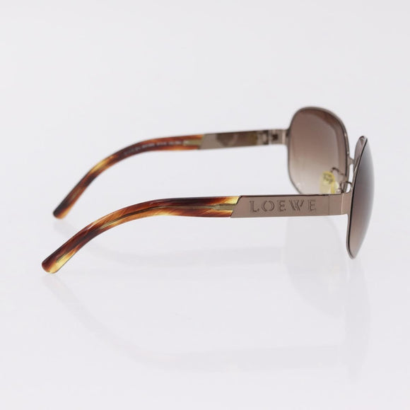 LOEWE Rayban Sunglasses Metal 2 Set Brown Gold Tone Auth BA16526