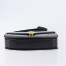 CELINE Shoulder Bag Leather Black Gold Tone Auth BA16528A-10
