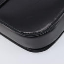 CELINE Shoulder Bag Leather Black Gold Tone Auth BA16528A-12