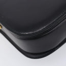 CELINE Shoulder Bag Leather Black Gold Tone Auth BA16528A-14