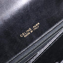 CELINE Shoulder Bag Leather Black Gold Tone Auth BA16528A-18