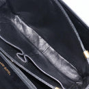 CELINE Shoulder Bag Leather Black Gold Tone Auth BA16528A-19