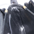 CELINE Shoulder Bag Leather Black Gold Tone Auth BA16528A-20
