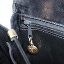 CELINE Shoulder Bag Leather Black Gold Tone Auth BA16528A-24