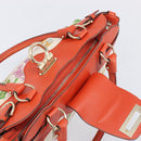 Salvatore Ferragamo Gancini Tote Bag Satin White Gold Tone Auth BA16529-19