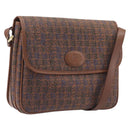 Burberrys Shoulder Bag Canvas Brown Gold Tone Auth BA16531A-1