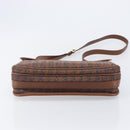 Burberrys Shoulder Bag Canvas Brown Gold Tone Auth BA16531A-10