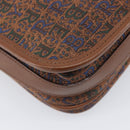 Burberrys Shoulder Bag Canvas Brown Gold Tone Auth BA16531A-14
