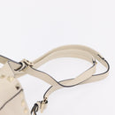 Valentino Rock Studs Backpack Leather Ivory Gold Tone Auth BA16533-10