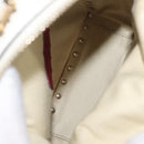 Valentino Rock Studs Backpack Leather Ivory Gold Tone Auth BA16533-22