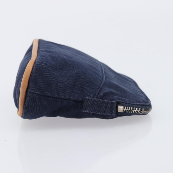 HERMES Bolide Pouch Canvas 2 Set Black Orange Auth BA16534