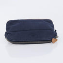 HERMES Bolide Pouch Canvas 2 Set Black Orange Auth BA16534-5
