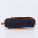 HERMES Bolide Pouch Canvas 2 Set Black Orange Auth BA16534-6
