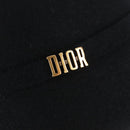Christian Dior Hat Wool Black Gold Tone Auth BA16536M-6