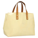 LOUIS VUITTON Monogram Vernis Reade PM Hand Bag Perle M91336 LV Auth BA1655-1