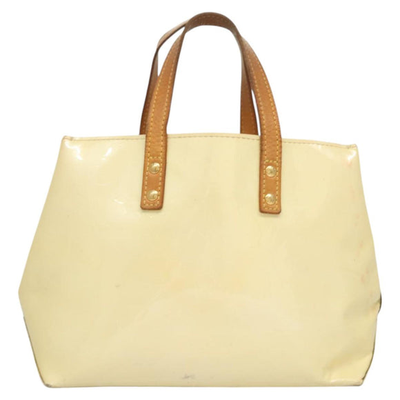 LOUIS VUITTON Monogram Vernis Reade PM Hand Bag Perle M91336 LV Auth BA1655